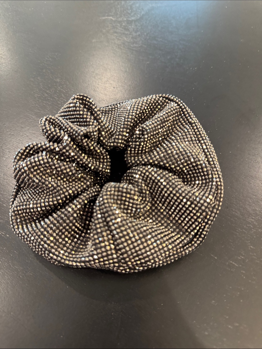 Sparkle Black Rhinestone Scrunchie